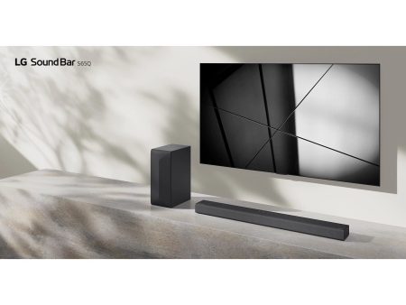 LG S65Q 3.1 Ch High Res Audio Sound Bar with DTS Virtual: X, 2022 Model Fashion