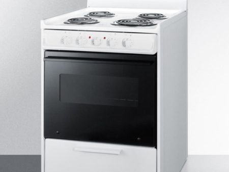 Summit - 24  Wide Electric Coil Top Range | WEM630DK Online Sale