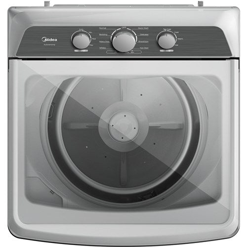 Midea - 4.1 CF Top Load Washer, Agitator, Stainless TubWash Machines - MLTW41A1BWW Hot on Sale