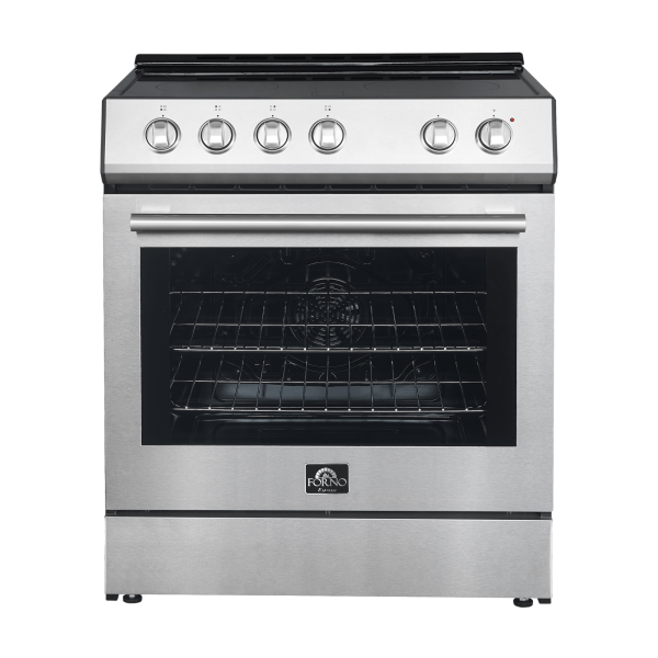 FORNO - Leonardo Espresso 30-Inch Electric Range with 5.0 cu. Ft. Electric Oven - Stainless Steel Hot on Sale