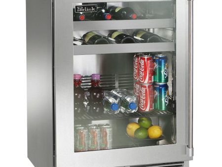 Perlick - Signature Series Shallow Depth 18  Depth Marine Grade Beverage Center with stainless steel glass door, with lock - HH24BM Online