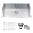 32-inch Undermount 16 Gauge Zero Radius Kitchen Sink Stainless Steel Single Bowl Supply