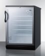 Summit | 24  Commercial Beverage Center with 5.5 Cu. Ft. Capacity, Double Pane Tempered Glass Door, Adjustable Glass Shelves, Reversible Door, Lock, Automatic Defrost | SCR600BGLHV on Sale