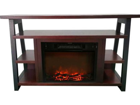 Cambridge 32-In. Sawyer Industrial Electric Fireplace Mantel with Realistic Log Display and Color Changing Flames Hot on Sale