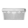 Forno - 30  Bari Espresso 400 CFM Under Cabinet Range Hood in Stainless Steel with Brass Handle on Sale