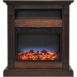 Cambridge Sienna 34 In. Electric Fireplace w  Multi-Color LED Insert and Walnut Mantel Online Sale