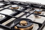 Bertazzoni - 36 inch All Gas Range, 6 Brass Burners and Cast Iron Griddle - HER366BCFGM Cheap