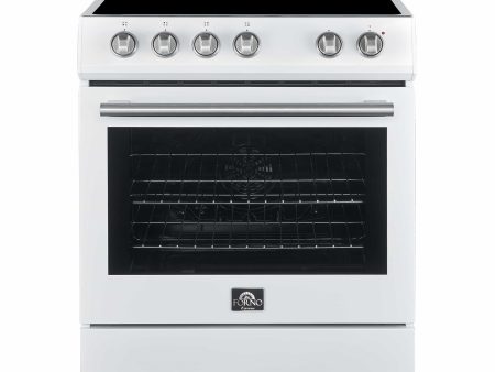 FORNO - Leonardo Espresso 30-Inch Electric Range with 5.0 cu. Ft. Electric Oven - White Supply