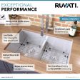 32-inch Low-Divide Undermount Tight Radius 50 50 Double Bowl 16 Gauge Stainless Steel Kitchen Sink Cheap