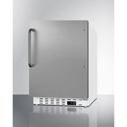 Summit - 20  3.53 cu. ft. Stainless Steel Built-in or Freestanding Compact Refrigerator - ADA Compliant | ALR46WSSTB Hot on Sale