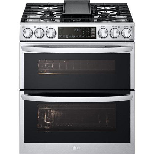 LG - 6.9 CF Smart Gas Double Slide-In, ProBake, Convection, InstaView,Air FryGas Slide-In - LTGL6937F Discount