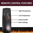 Cambridge Savona Electric Fireplace Heater with 59-In. Cherry TV Stand, Enhanced Log Display, Multi-Color Flames, and Remote For Cheap