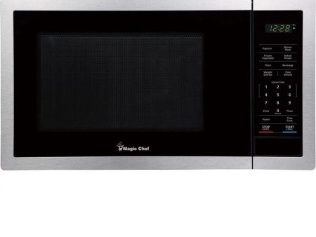 Magic Chef - 0.9 Cu Ft Countertop 900 Watt Digital TouchMicrowaves - MC99MST Fashion