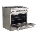 FORNO - Alta Qualita 36  Stainless Steel Pro Style Natural Gas Range on Sale