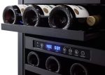 Summit - 18  Built-in or Freestanding Dual-Zone Wine Cellar with 28 Bottle Capacity, 3.3 cu. ft. Capacity: Black Cabinet, ADA Compliant | SWC182ZADA Online Hot Sale