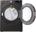 LG - 7.4 cu. ft. Large Capacity Vented Smart Stackable Electric Dryer w  Sensor Dry, TurboSteam, Extra Cycles in Black Steel - DLEX4200B on Sale