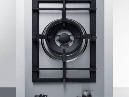 Summit - 15  Wide 1-Burner Gas Cooktop In Stainless Steel  | GCJ1SSTK15 For Sale