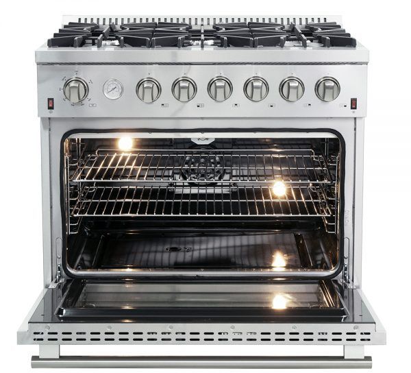 FORNO - Alta Qualita 36  Stainless Steel Pro Style Natural Gas Range on Sale