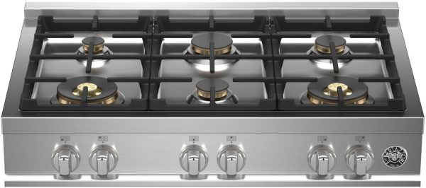 Bertazzoni | 36  Gas Rangetop 6 Brass Burners | MAST366RTBXT Online Sale