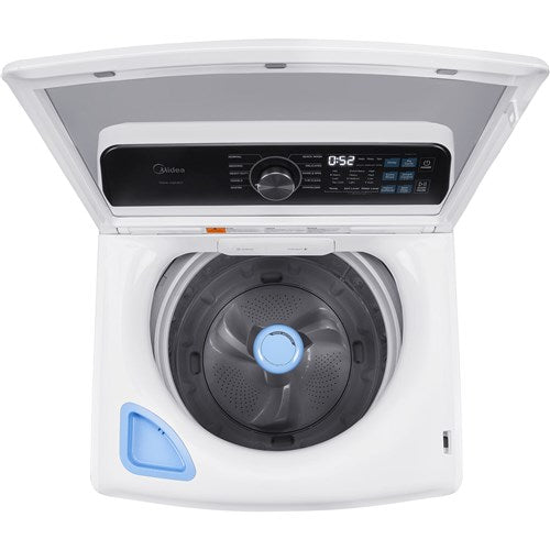 Midea - 4.4 CF Top Load Washer, Agitator, Stainless TubWash Machines - MLTW44A4BWW For Sale