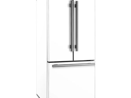 FORNO - 30 in. Espresso Gallipoli French Door White Refrigerator, 17.5 cu. ft. Capacity with Ice Maker Supply