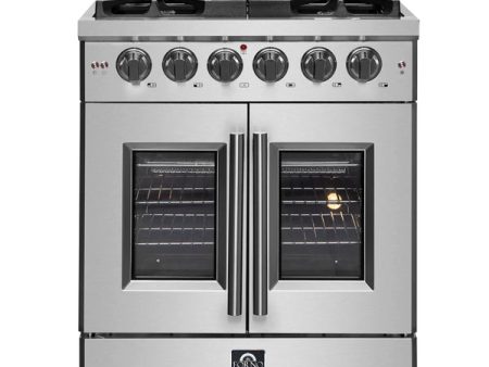 Forno - Massimo 30  Freestanding French Door Gas Convection Range - FFSGS6439-30 Sale