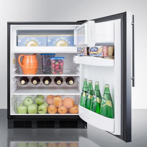 Summit 24  Wide Refrigerator-Freezer, ADA Compliant [CT663BKSSHVADA] Online Hot Sale