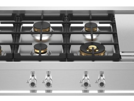 Bertazzoni | 48  Gas Rangetop 6 Brass Burners + Griddle | PROF486GRTBXT For Discount