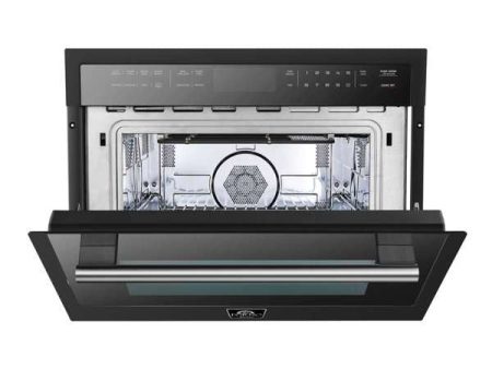 FORNO - Oliena Espresso Black 24  1750 Watt Compact Oven & 1000 Watt Microwave, 1.6 cu. ft | FMWDR3093-24BLK For Sale