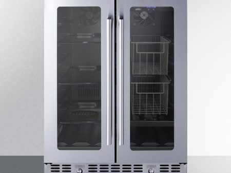 Summit -24  Built-In Dual-Zone Produce Refrigerator, ADA Compliant | ALFD24WBVPANTRY Supply