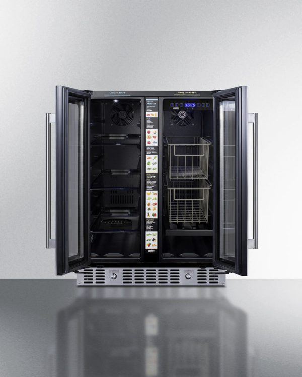 Summit -24  Built-In Dual-Zone Produce Refrigerator, ADA Compliant | ALFD24WBVPANTRY Supply