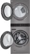 LG - 27 in. WashTower Laundry Center with 4.5 cu. ft. Front Load Washer and 7.4 cu. ft. Electric Dryer in Graphite Steel - WKE100HVA Discount