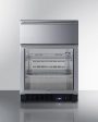 Summit - 24  Wide Built-In Commercial Beverage Refrigerator With Top Drawer | [SCR615TDCSS] Online Sale