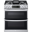 LG - 6.9 CF Smart Gas Double Slide-In, ProBake, Convection, InstaView,Air FryGas Slide-In - LTGL6937F Discount