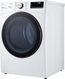 LG - 7.4 cu. ft. Large Capacity Vented Smart Stackable Gas Dryer with Sensor Dry, TurboSteam, Extra Cycles in White - DLGX4201W Online