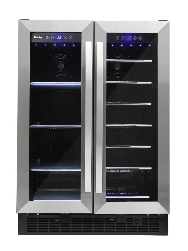 Danby - 5.2 CuFt Beverage Center, French Door Design, LED LightsBeverage Center - DBC052A1BSS Supply