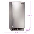 Perlick - 15  Signature Series Clear Ice Maker with stainless steel solid door- H50IMS-L For Cheap