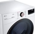 LG - 7.4 cu. ft. Large Capacity Vented Smart Stackable Gas Dryer with Sensor Dry, TurboSteam, Extra Cycles in White - DLGX4201W Online