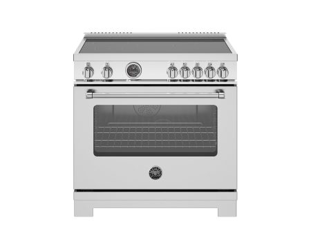 Bertazzoni - 36 inch Induction Range, 5 Heating Zones and Cast Iron Griddle, Electric Self-Clean Oven - MAS365ICFEPX Online Sale