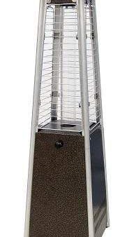 SUNHEAT Contemporary Square Design Tabletop Patio Heater with Decorative Variable Flame - Golden Hammered on Sale