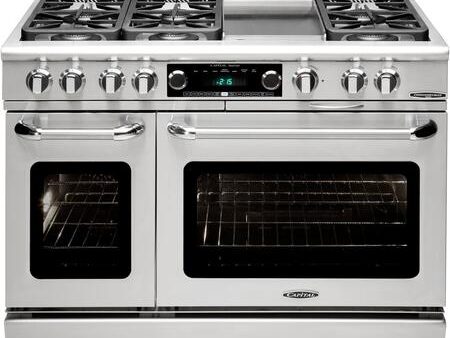 Capital Cooking - 36  Capital Connoisseurian Dual Fuel Range - Self Clean - 19K BTU - 4 Sealed Burners w  24  Griddle - CSB484GG Online Hot Sale