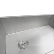 32-inch Offset Drain Sloped Bottom Undermount Kitchen Sink Single Bowl Stainless Steel Supply