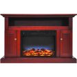 Cambridge Sorrento Electric Fireplace with Multi-Color LED Insert and 47 In. Entertainment Stand in Cherry Sale