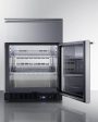 Summit - 24  Wide Built-In Commercial Beverage Refrigerator With Top Drawer | [SCR615TDCSS] Online Sale