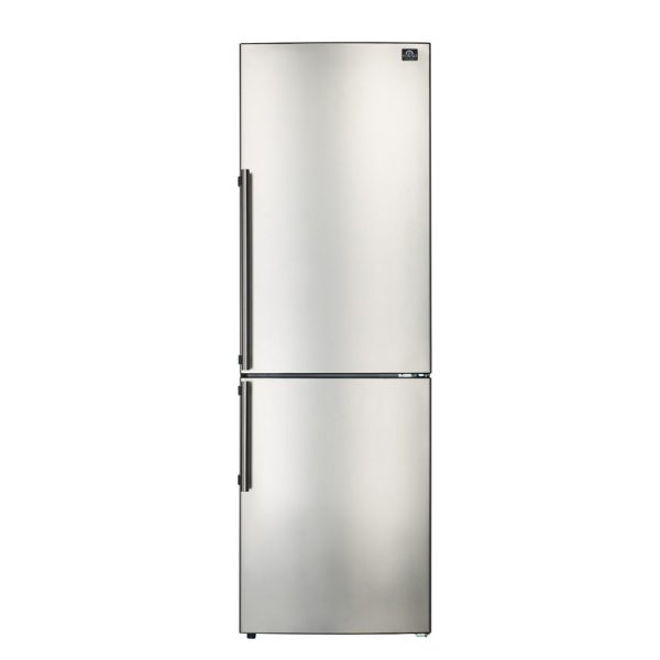 FORNO - 24-Inch Refrigerator 11.1 cu.ft Bottom Freezer in Stainless Steel with Side Grip Handle Hot on Sale