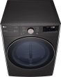 LG - 7.4 cu. ft. Large Capacity Vented Smart Stackable Electric Dryer w  Sensor Dry, TurboSteam, Extra Cycles in Black Steel - DLEX4200B on Sale