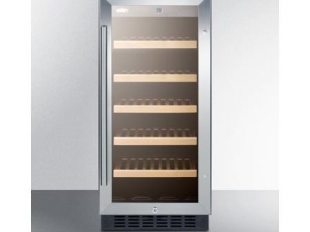 Summit | ADA Compliant 15  Wide Commercial Wine Cellar for Built-in or Freestanding Use with Glass Door, Digital Controls, Front Lock, LED Lighting and Stainless Steel Cabinet | ALWC15CSS Hot on Sale