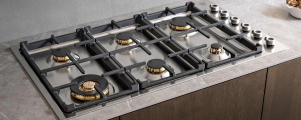 Bertazzoni | 36  Drop-in Gas Cooktop 6 Brass Burners | PROF366QBXT Cheap