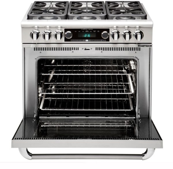 Capital Cooking - 36  Capital Connoisseurian Dual Fuel Range - Self Clean - 19K BTU - 4 Sealed Burners w  12  Griddle (centered) - CSB362G2 For Cheap