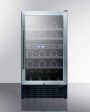 Summit - 18  Built-in or Freestanding Dual-Zone Wine Cellar with 28 Bottle Capacity, 3.3 cu. ft. Capacity: Black Cabinet, ADA Compliant | SWC182ZADA Online Hot Sale